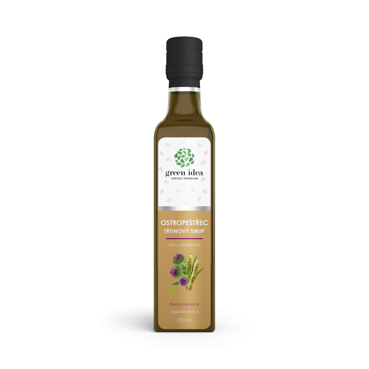 Ostropestřec - třtinový sirup - Játra, detoxikace (250ml)