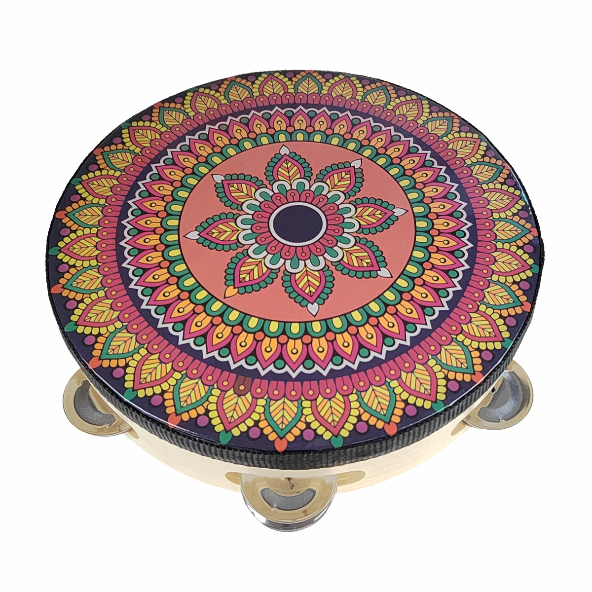 Tamburína Mandala s blánou - 15cm